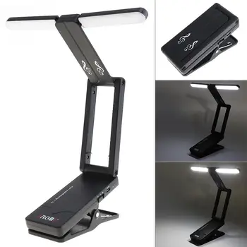 

Rechargeable Foldable Music Stand Lamp Folding LED Clip-on Light for Guitar Piano Light and Stage Lighting