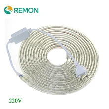 60LEDs/m 220V 5050 LED Strip IP67 Waterproof Flexible Strip Tape Include EU Plug White/Warm White/Red/Green/Blue