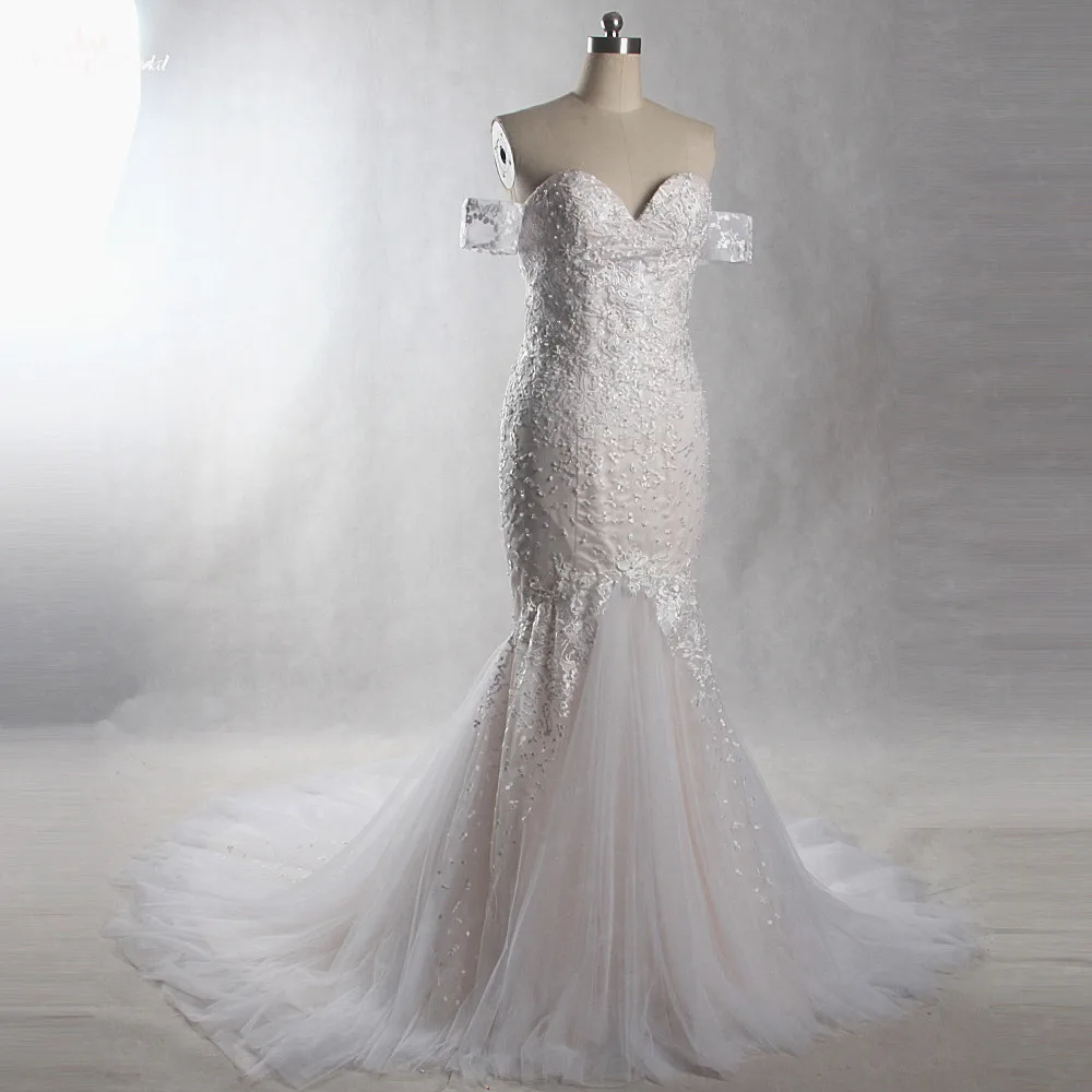 Rsw1372 yiaibridal Кружево Свадебные платья Русалочки с открытыми плечами свадебное платье