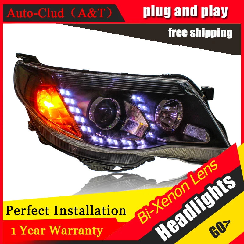 Auto Clud Car Styling for Subaru Forester LED Headlight 2008 2012 Bi Xenon Headlights drl Lens