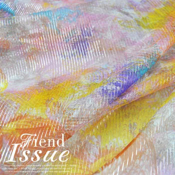 

New color fashion wind silk, silver thread, CW fabric, light and transparent dress, shirt fabric.