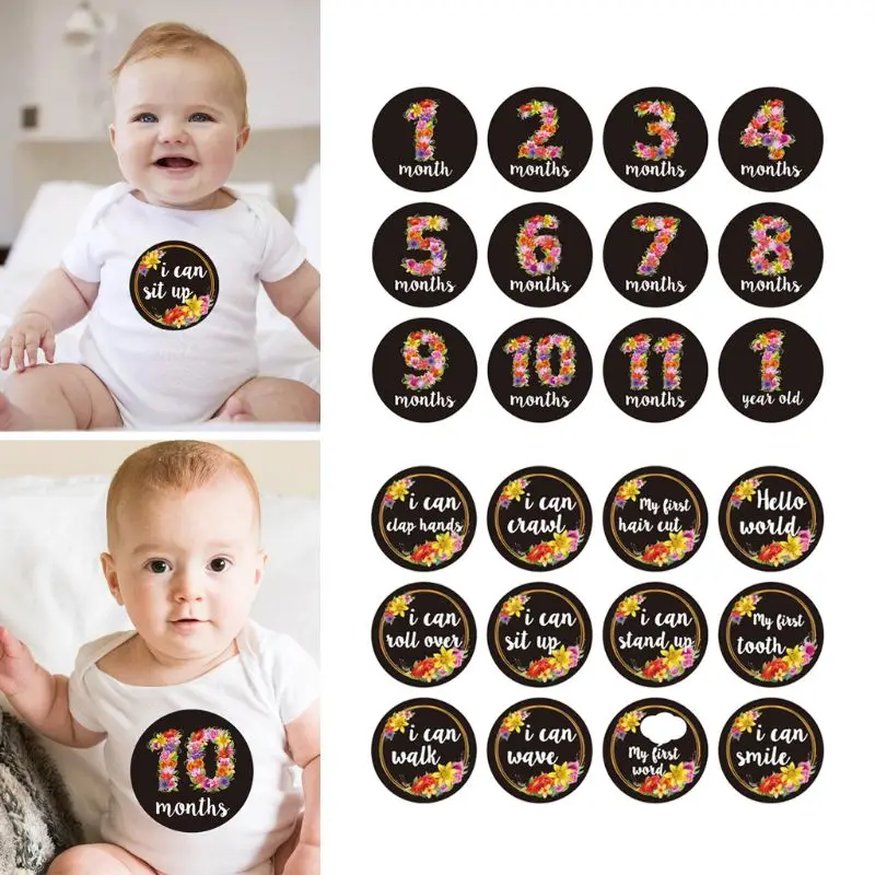 Good Quality 12PCS/Set Baby Month Sticker Newborn Photo Prop Stickers Photo Stickers Birthday Party Decorations Monthly Stickers Good Quality 12PCS/Set Baby Month Sticker Newborn Photo Prop Stickers Photo Stickers Birthday Party Decorations Monthly Stickers