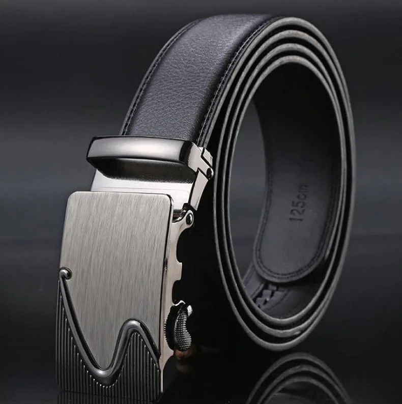 

New Designer Leather Belts Men Automatic Buckle Belts For Male Black Brown Belts Cummerbunds Genuine Leather Strap Bb04