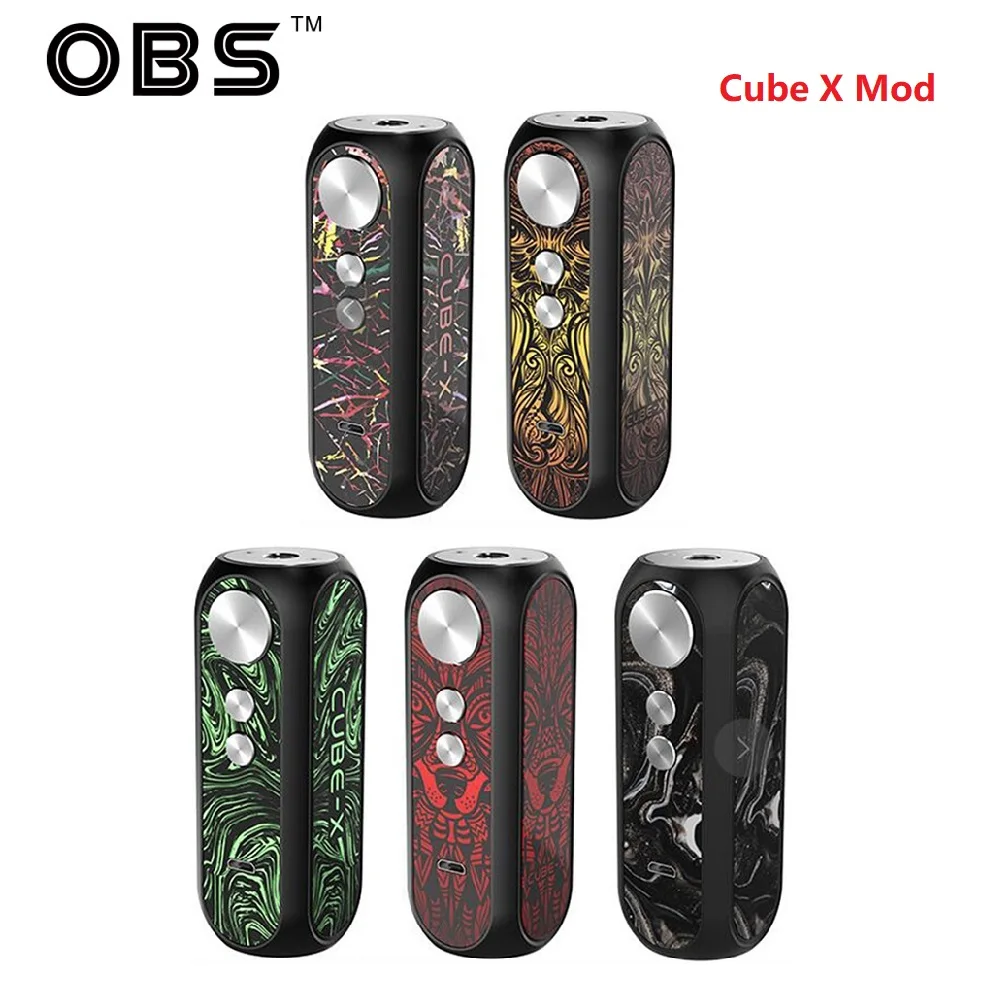 

NEW Original OBS Cube X 80W VW Box MOD Portable E-cig Vaping Mod 0.96 inch LED Screen Power by 18650 Battery Vs Shogun / Luxe