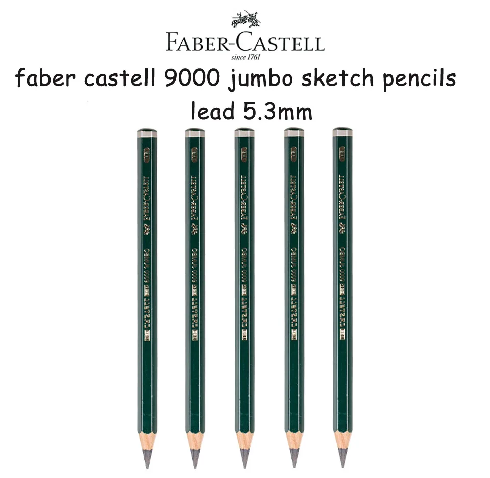 Цветные карандаши Faber Castell 9000, набор из 5 шт./6 шт., HB 2B 4B 6B 8B 0,53 мм, карандаши для эскизов