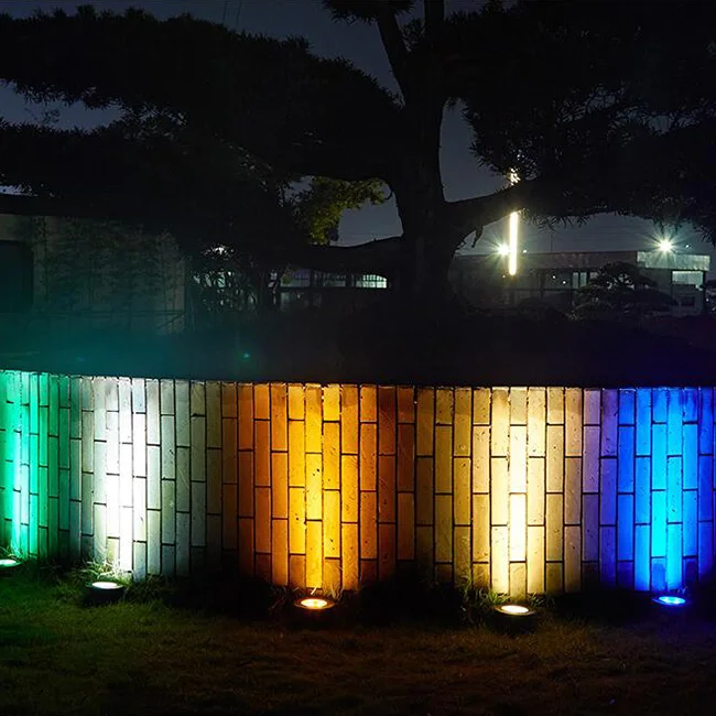 RGB светодиодный открытый подземные огни похоронен лампы Садовый Водонепроницаемый IP65 AC 12 V/24 V