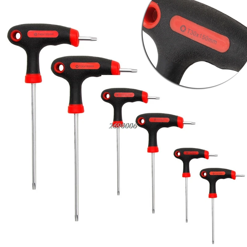 

T-Handle Grip Torx&Hex Allen Key Screwdriver Driver Tool T10/T15/T20/T25/T30/T40
