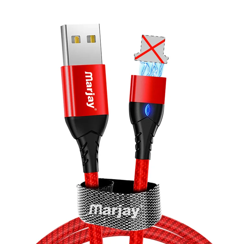 Магнитный usb-кабель Marjay для iPhone, кабель для быстрой зарядки и передачи данных для iPhone XS Max, XR X 8, 7, 6 S, Ipad, кабель для мобильного телефона - Цвет: Red Only Cable