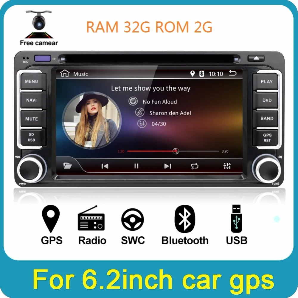 

2G 32G Quad Core 800*480 Screen 2 Din Android 7.1 Car DVD for Toyota Rav4 Audio Video Stereo GPS Navigation Radio RDS 3G Wifi SD
