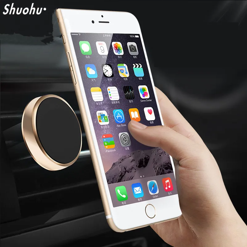 

Universal Magnetic Car Phone Holder Snap-type Phone GPS Stand for Smart Phone Air Vent Car Mount Cell Holder Smartphone Stand