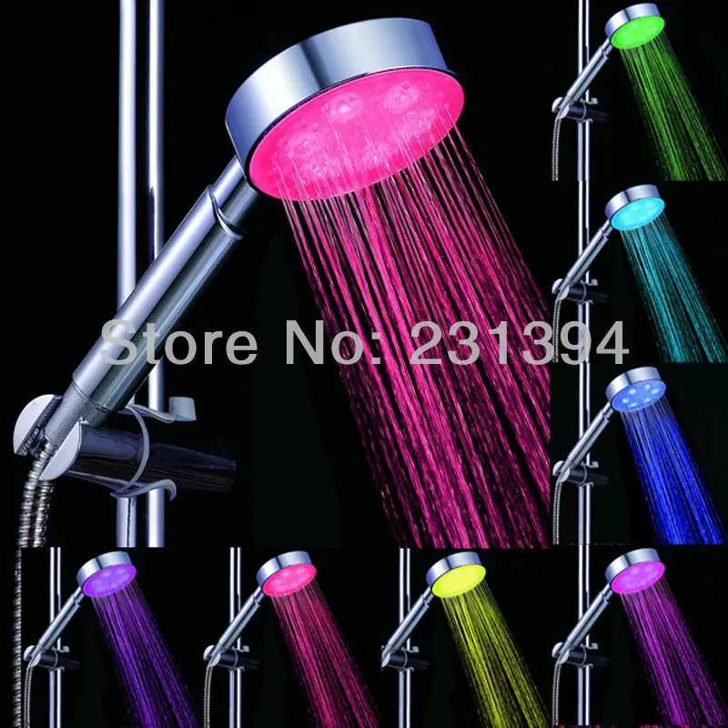 CY8008-A2 многоцветный светодиодный ручной Душ автоматический 7 цветов светодиодный ручной душ головка s гидроэлектрическая мощность ванная душевая головка - Цвет: 7 Colors