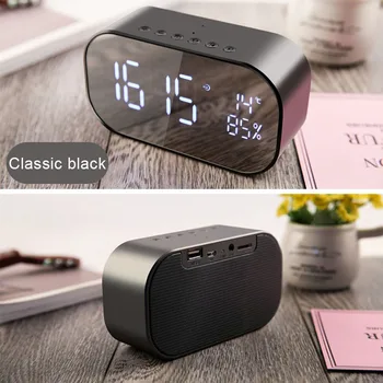 

Hot Portable Wireless Bluetooth Speakers LED Alarms Clock Radio Digital Display Home Car Bass Speaker MDD88