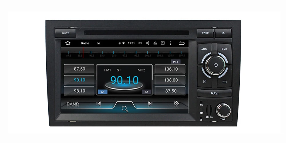 Top 2 din Android 8.0 up car dvd radio player For Audi A4 S4 RS4 8E 8H 2002~2008 MMI GPS navigation multimedia system WIFI BT AUX 14