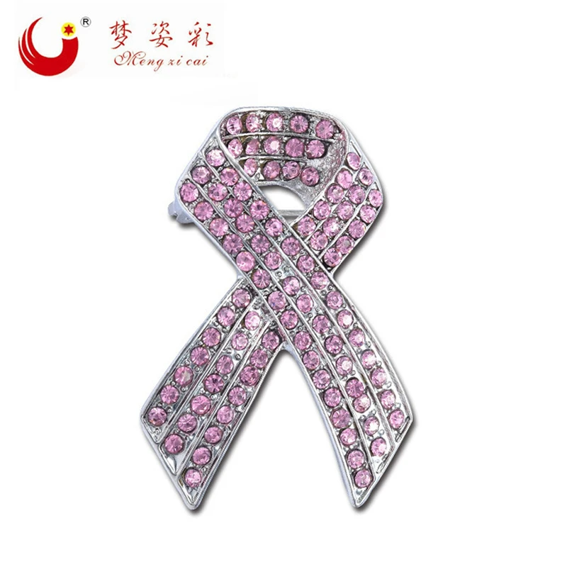 

Mziking New Crystal Brooch Breast cancer Women Enamel Pin Purple Brooches Ribbon Broches hijab pins Jewelry Accessories Gifts