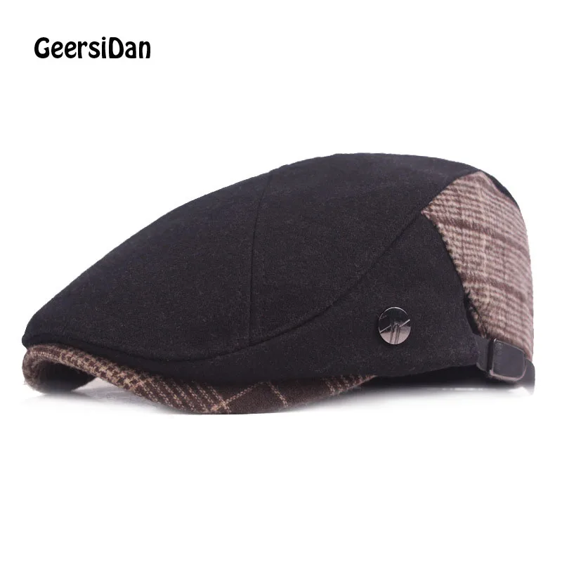 

GEERSIDAN Fashion Winter Gentleman Octagonal Cap Newsboy cap men Beret Hats Flat Caps Spring unisex brand cotton hats for women