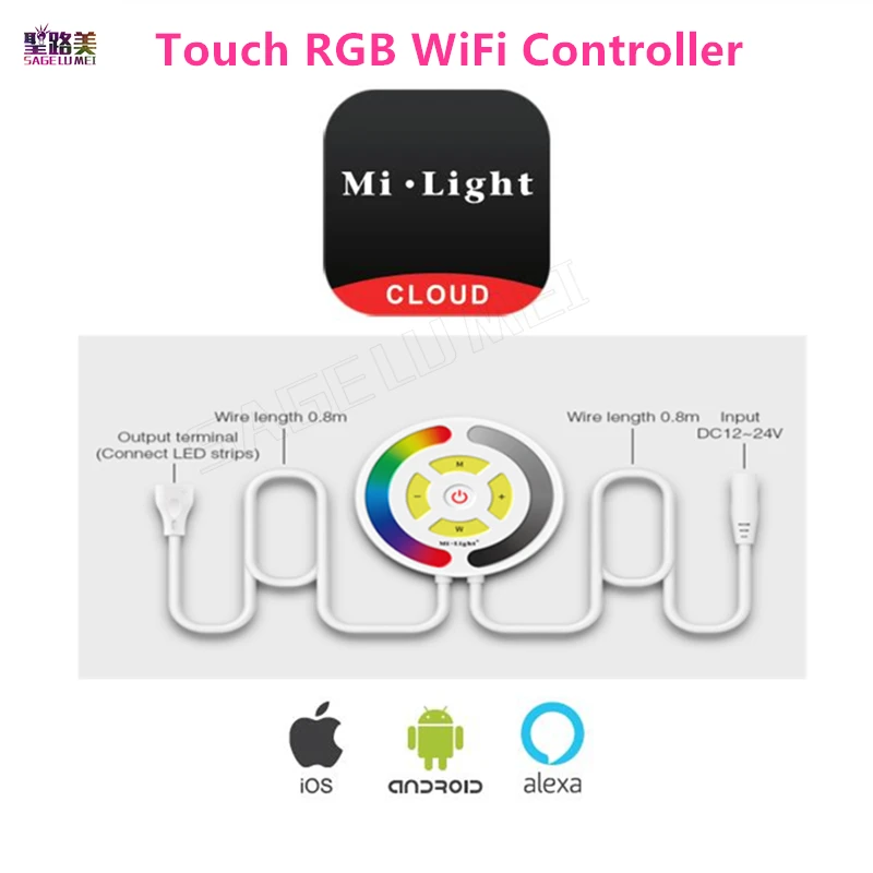 Milight DC12V 24V сенсорный RGB WiFi светодиодный контроллер YL1 2 4G wifi смартфон приложение