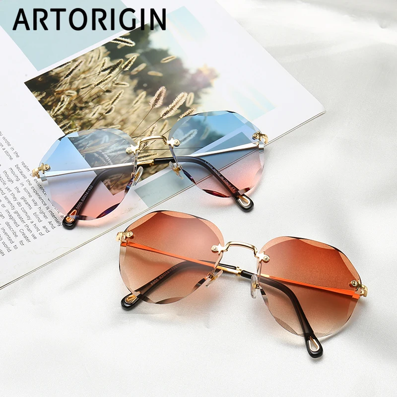 Rosie солнцезащитные очки для женщин Роскошные брендовые дизайнерские авиационные солнцезащитные очки без оправы солнечные очки okulary lentes de sol