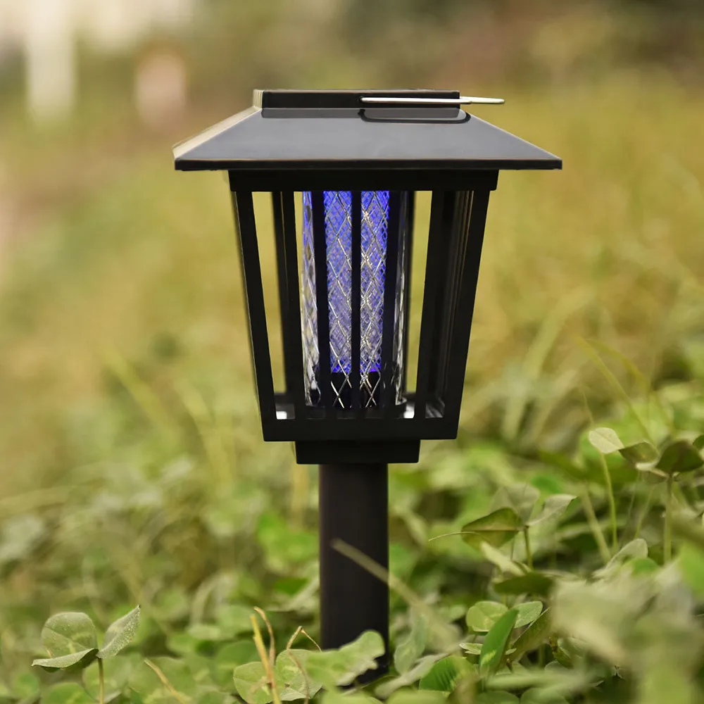 Hot Sale High Quality Solar Mosquito Killer Insect Zapper Accent Kill bugs killer with Solar LED Garden Light Lamp Drop Shipping