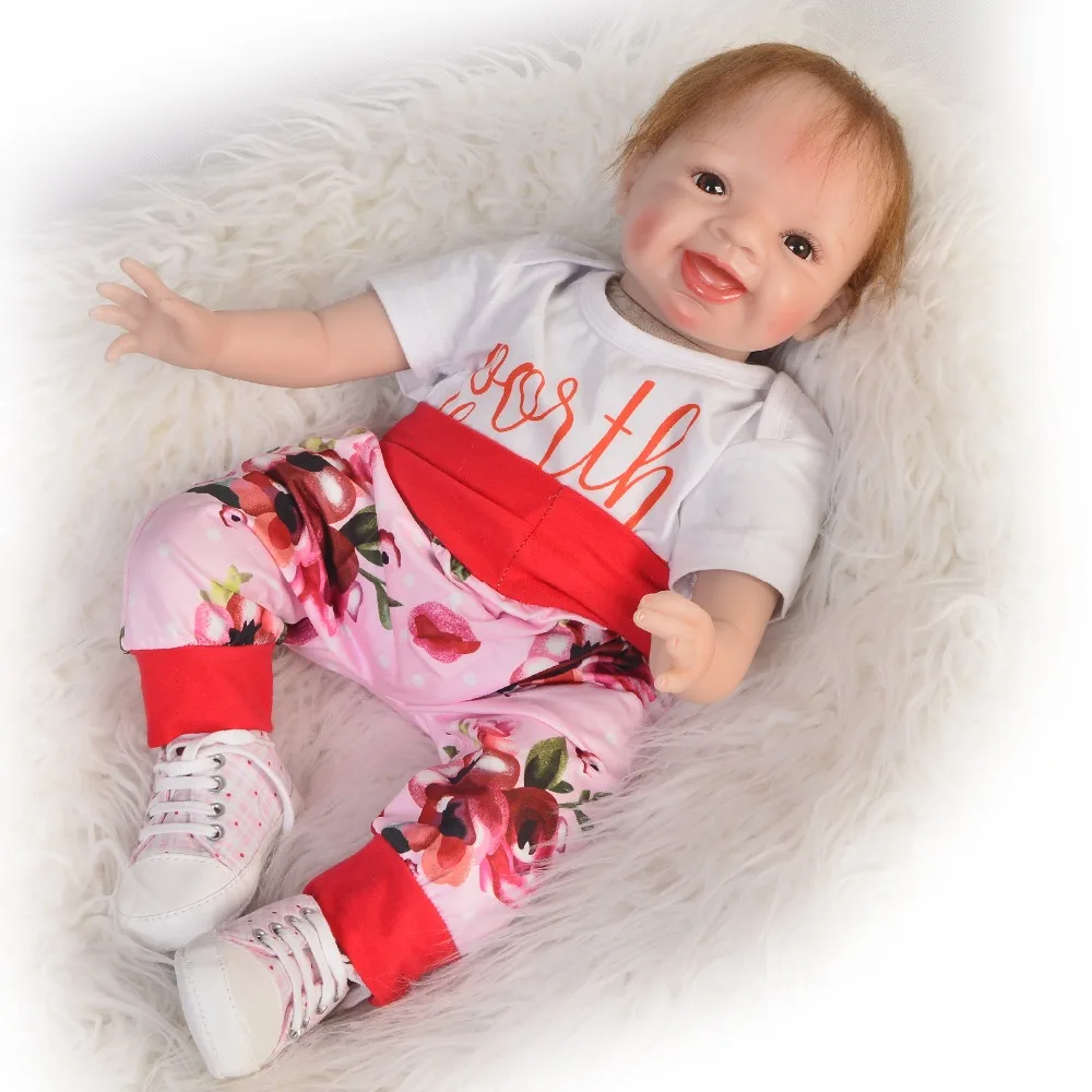 KEIUMI новый дизайн 22 дюймов Reborn Baby Doll ткань средства ухода за кожей Реалистичные модные Детская кукла «Принцесса» Игрушки для детей день