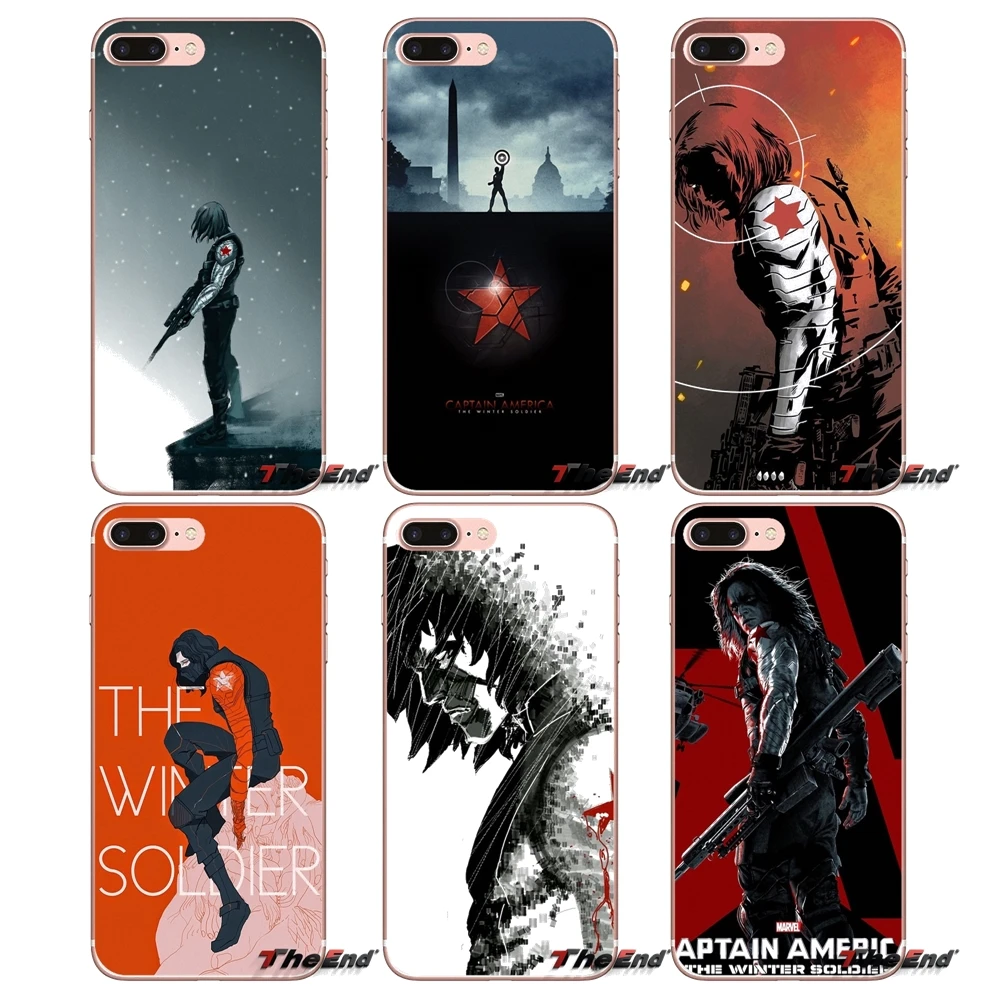 Transparent TPU Skin Case For Huawei P Smart Y6 Ascend P8 P9 P10 Plus Nova P20 Lite Pro Mini 2017 Captain America Winter Soldier | Мобильные