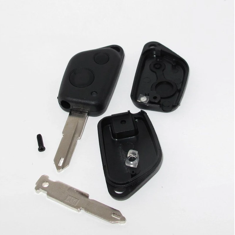 

For Peugeot 106 205 206 306 405 406 2 Buttons Remote Key Fob Case Shell Uncut Blade