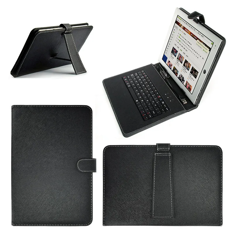 

Black 2 in 1 Dustproof Foldable case cover Waterproof with USB Wired Keyboard Stand Holder For Yuntab Tablet 10.1 Inch