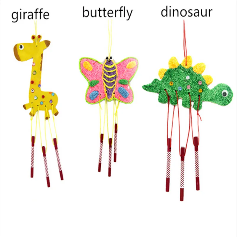 1 Pz Bambini Mano Fai Da Te In Legno Campanelli Eolici Per I