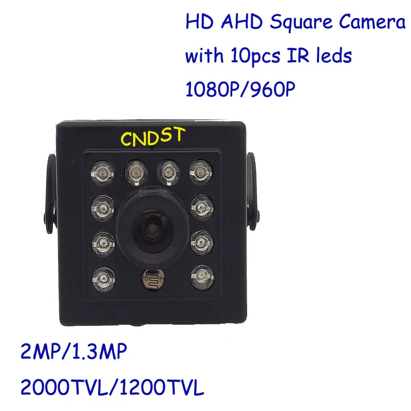 CNDST мини квадратная 1080P HD AHD камера 2MP StarLight 10 шт. ИК светодиодов ночного видения