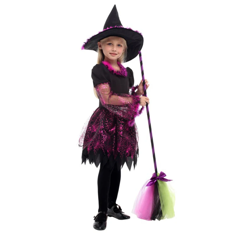 HUIHONSHE Children's Halloween Cosplay Playing Anime Magic Witch Clothes Girls' Pettiskirt Kids Costumes | Тематическая