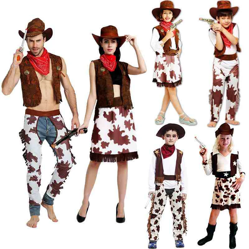 Best Seller Halloween costume adult western cowboy costume children cowboy sexy cowboy costume