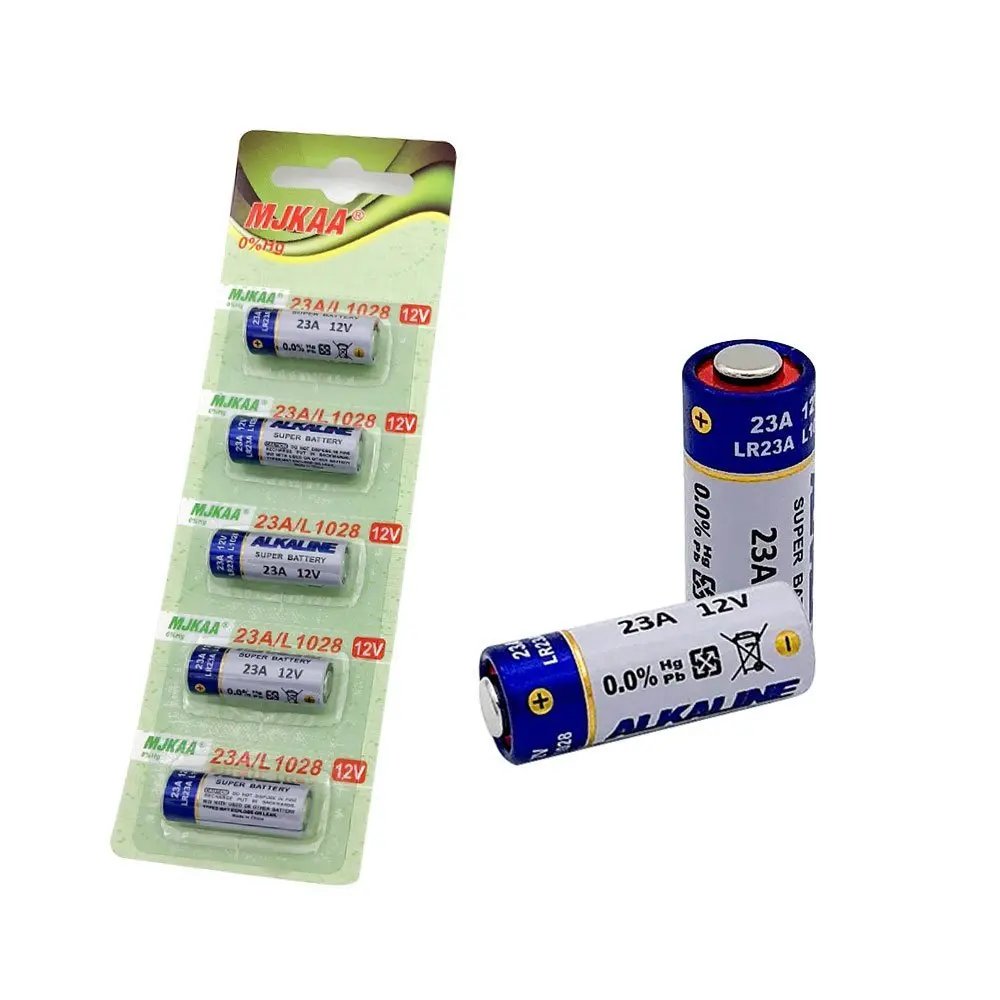 5pcs MJKAA A23 Battery 23A 12V Alkaline for Garage Doors Opener Keyless