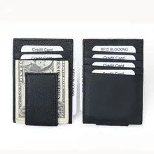 Абсолютно женский мужской кошелек из натуральной кожи, зажим для денег, магнитный зажим, Ультратонкий карманный зажим, чехол для кредитных карт, мини тонкий кошелек