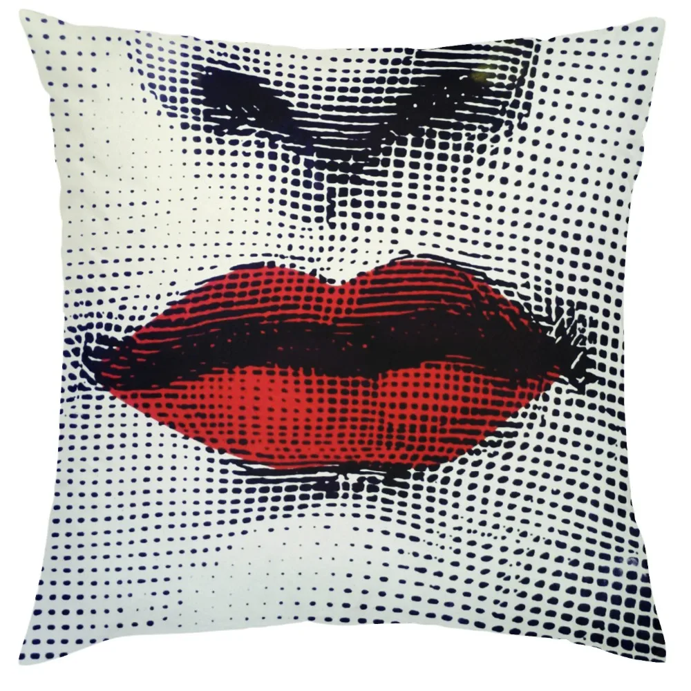 

New Fashion r Custom Art Deco Pillow Set Red Custom Modern 18"