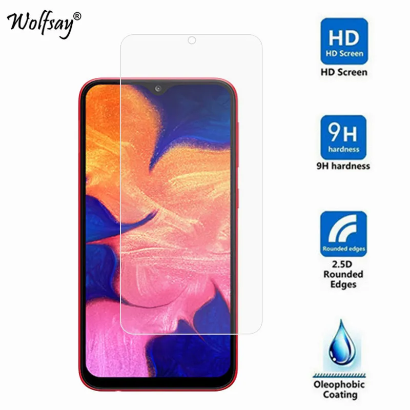2 шт. Защитное стекло для Samsung Galaxy A10 закаленное стеклянная пленка телефона