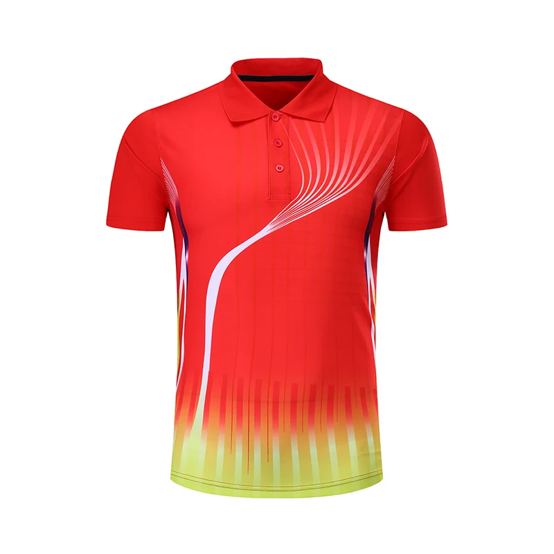 Nuevo rápido seco nombre bádminton camisa de los hombres/mujeres, Tenis camisetas, deportes Tenis de Mesa camisa, pingpong camiseta 210AB
