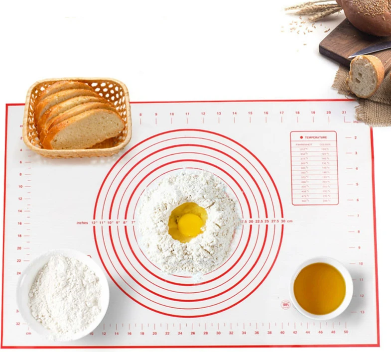 

Smart Silicone Baking Mats with Measurement for Pizza Dough Non-Stick Holder Pastry Kitchen Gadgets Cooking Tools Bakeware