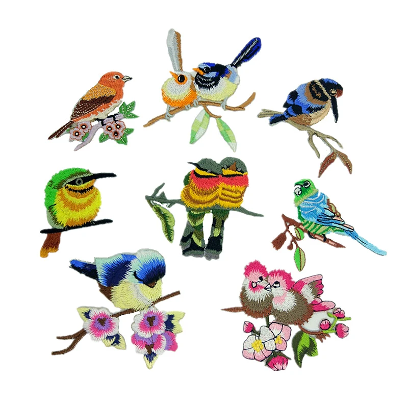 Birds Embroidery Embroidery Patches Birds Combination Cloth Patches D-007