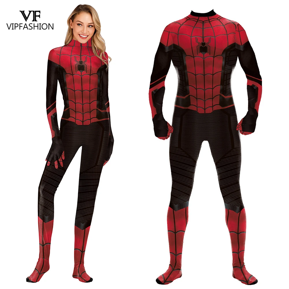 

VIP FASHION SpiderMan Far From Home Peter Parker Cosplay Zentai Of Justice Superhero Women And Men Cosplay Costume For Unisex