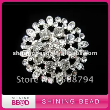 

hot sale rhinestone brooch pin for wedding invitation,sliver brooch,free shipping,45mm rhinestone brooch for party decoration