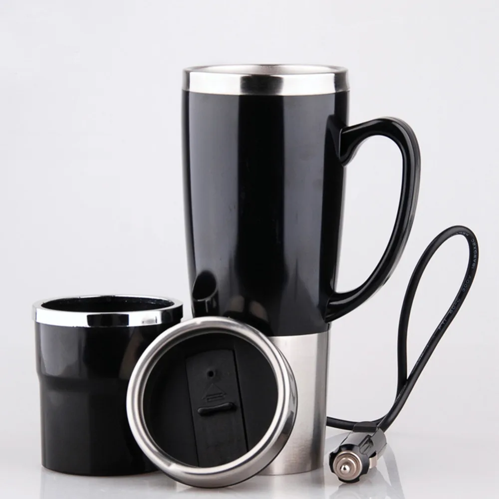 Tazza per auto elettrica da 450 ml Tazza da viaggio per riscaldamento Tazza riscaldata per auto da 12V Tazza con isolamento elettrico Caffè Tè Latte Bollitore Bollitore Tazza con tappo di chiusura Tazza per auto elettrica da 450 ml Tazza da viaggio per riscaldamento Tazza riscaldata per auto da 12V Tazza con isolamento elettrico Caffè Tè Latte Bollitore Bollitore Tazza con tappo di chiusura
