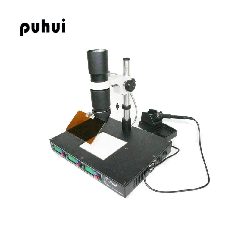 PUHUI T862 Soldering Welder IRDA Lnfrared Bga Rework Machine BGA SMD SMT Desoldering Rework Station PUHUI T862 Soldering Welder IRDA Lnfrared Bga Rework Machine BGA SMD SMT Desoldering Rework Station