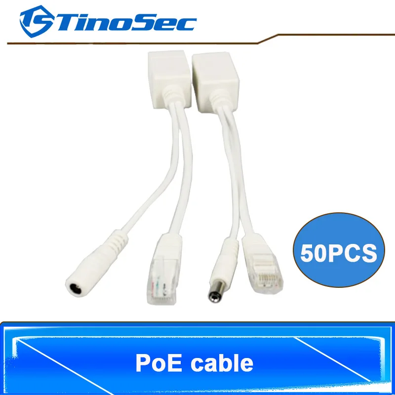  50pair/lot High Quality PoE cable Power Over Ethernet Injector Splitter Cable Adapter PoE Kit 