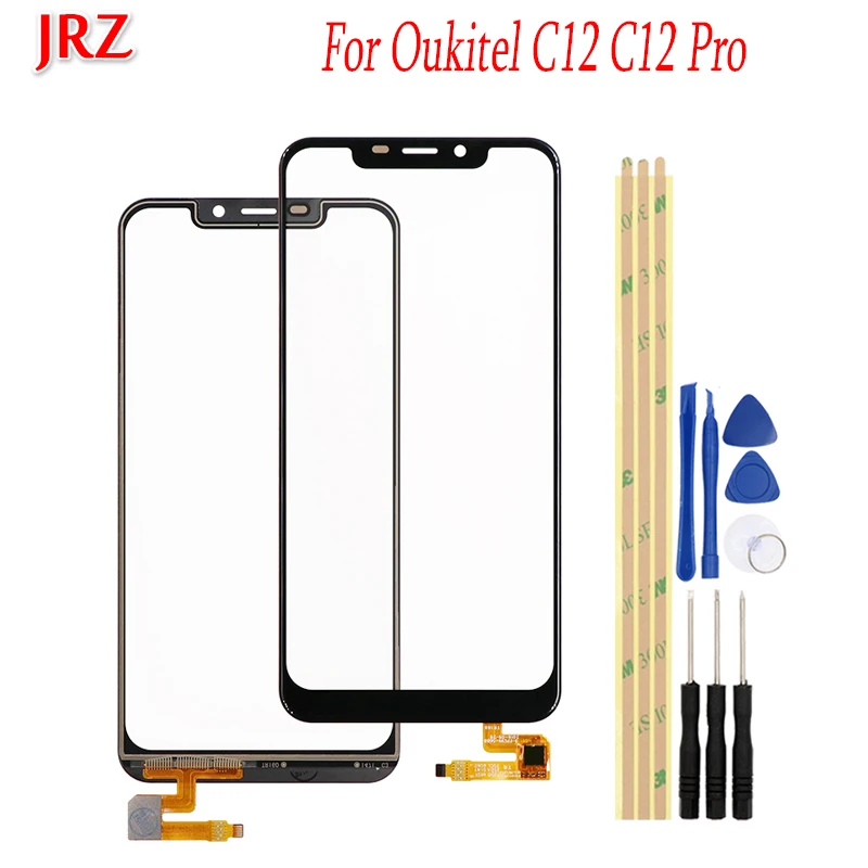 

6.18inch Touch Screen Front Glass For Oukitel C12 C12 Pro Touch Panel Sensor Digitizer Replacement Touchscreen Touchpad+Tools