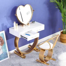 Комоды набор мебели для спальни Железный+ деревянный комод в форме сердца золотой макияж стол туалетный столик студийная мебель туалетный столик