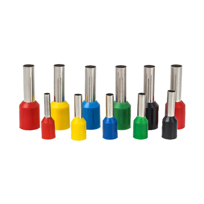 

100PCS E0508 E7508 E1008 E1508 E2508 Insulated Ferrules Crimp Terminal Cord End Wire Connector Electrical Wire Terminal Eletrico