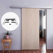 4.9/6/6.6/7.2/8.2FT bezramowe drewniane przesuwane drzwi do stodoły ze stopu Aluminium