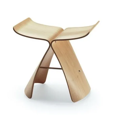 Современный дизайн гостиной фанерный стул оттоманский стул с бабочками 2 цвета грецкий орех и природа/ - Цвет: Nature