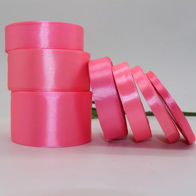 REDJCK 25 Yards Silk Satin Ribbon Polyester Fabric bing Ribbons For Gift Wrapping Wedding