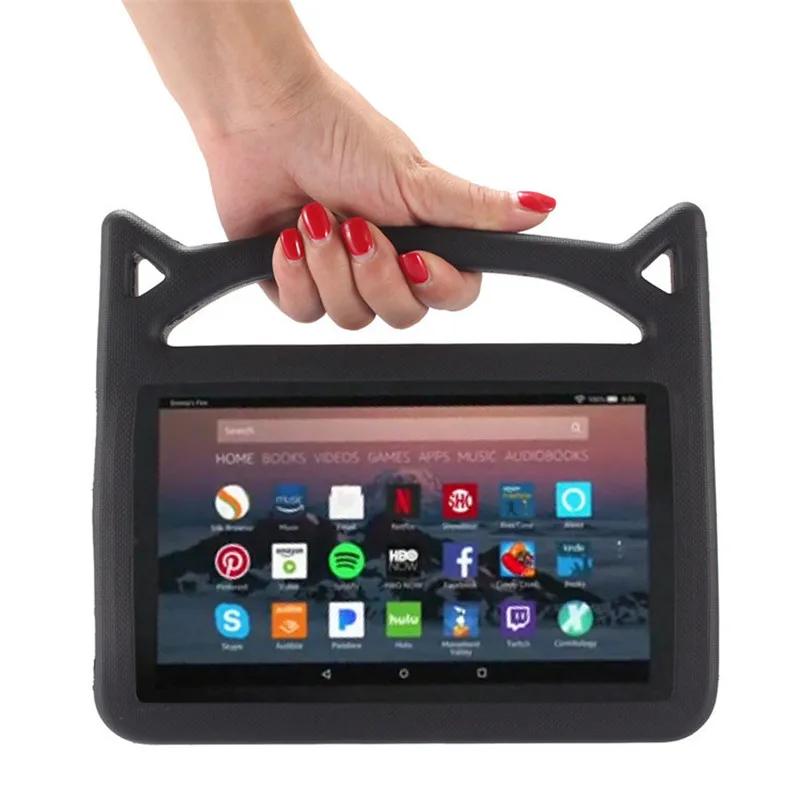Для Amazon Kindle Fire HD10 10 дюймов чехол для планшета с ручкой и подставкой защитный чехол для кожи для детей безопасный милый маленький Дьявол EVA пена