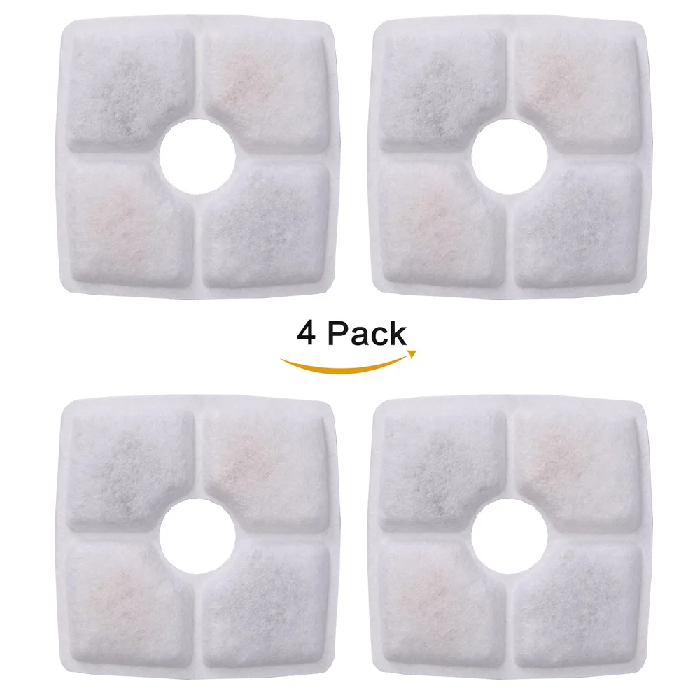 

4pcs/lot Activated Carbon Filter For 2.5L LED Automatic Water Drinking Fountain Cat Dog Kitten Pet Bowl Drink Dish Filter